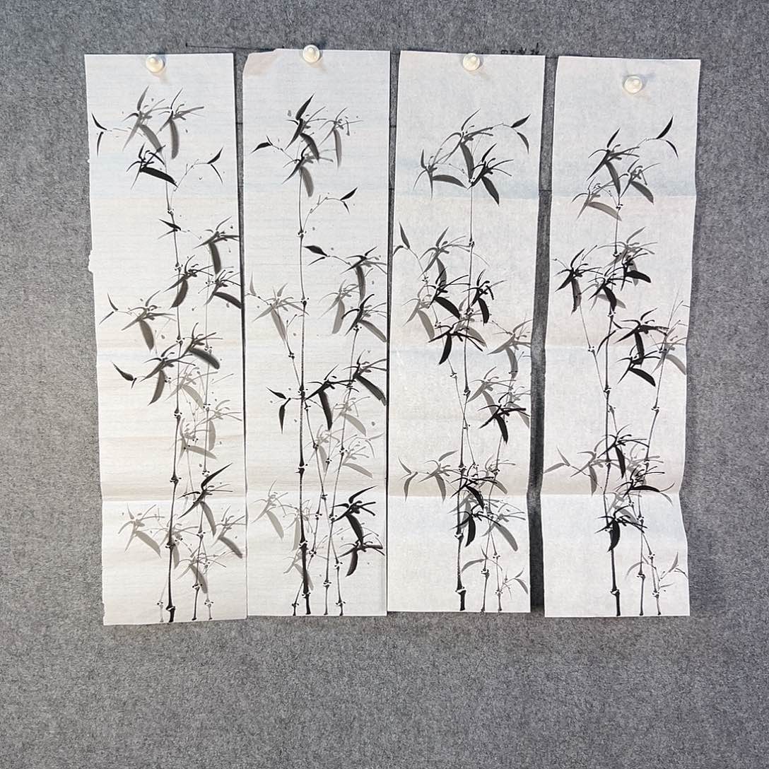 国画645 牡丹之花之叶的颜色与花色