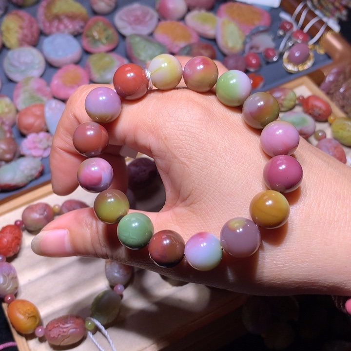 玛瑙/玉髓未镶嵌手链盐源玛瑙