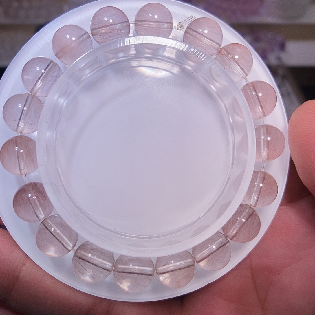 水晶手链未镶嵌红兔毛10mm