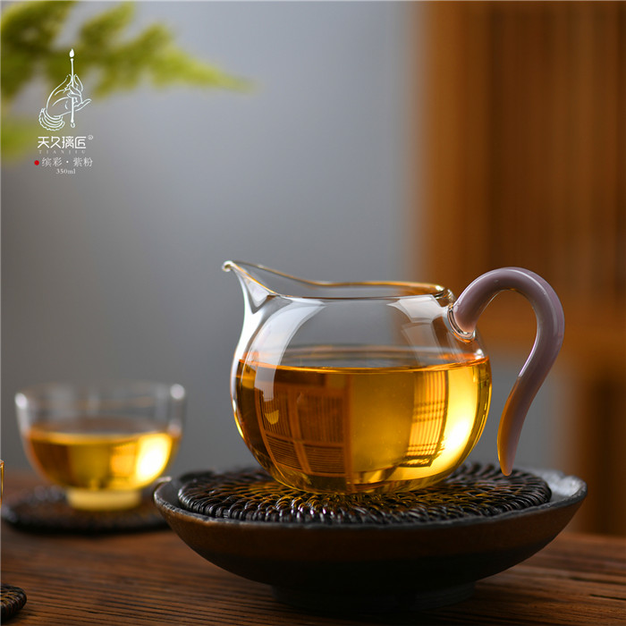 天久璃匠丨缤彩公道杯耐热玻璃高档分茶器高硼硅玻璃公杯可加热