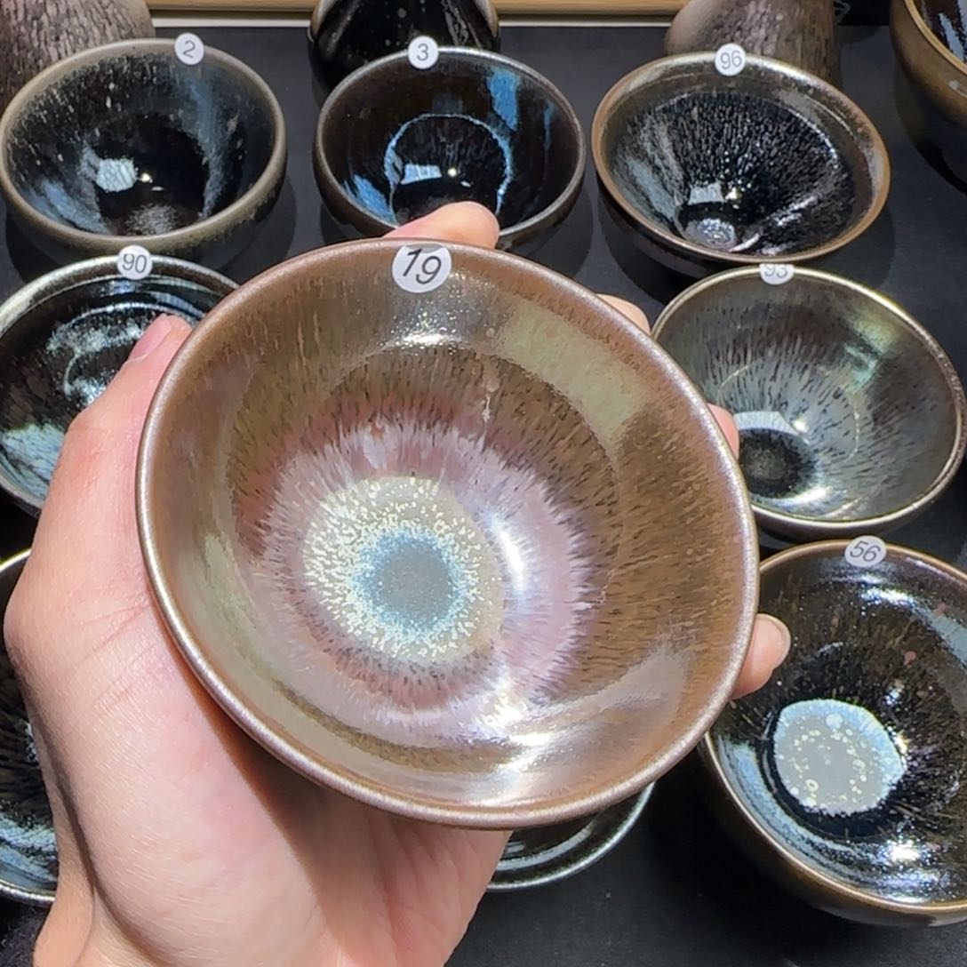 茶盏精品柴烧放漏放漏19