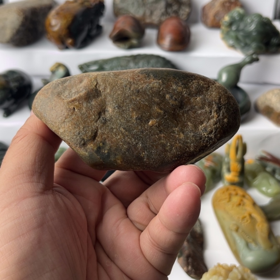 【闪购商品】岫岩河磨玉（透闪石质玉）把件未镶嵌