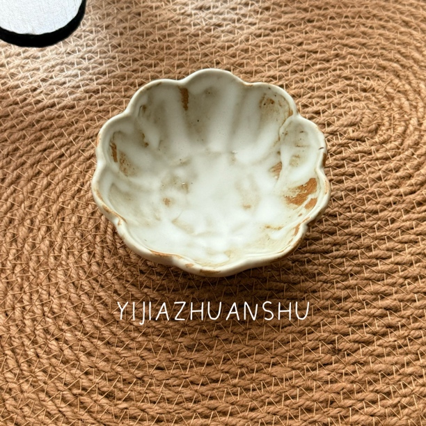 流云味碟手作复古花朵异形碟坚果碟蘸料碟