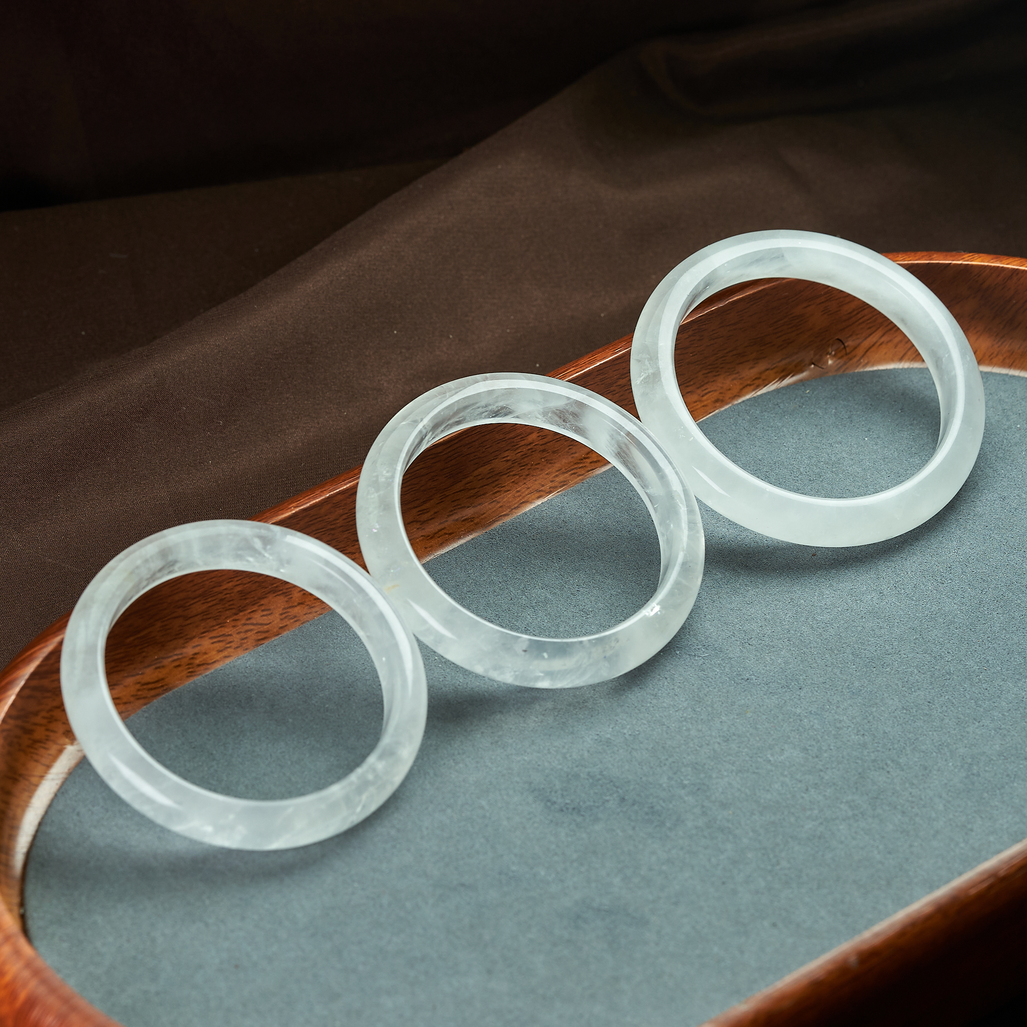 刘思懿天然水晶冰透暴风雪手镯小众珠宝饰品多样性发1件@1234936h