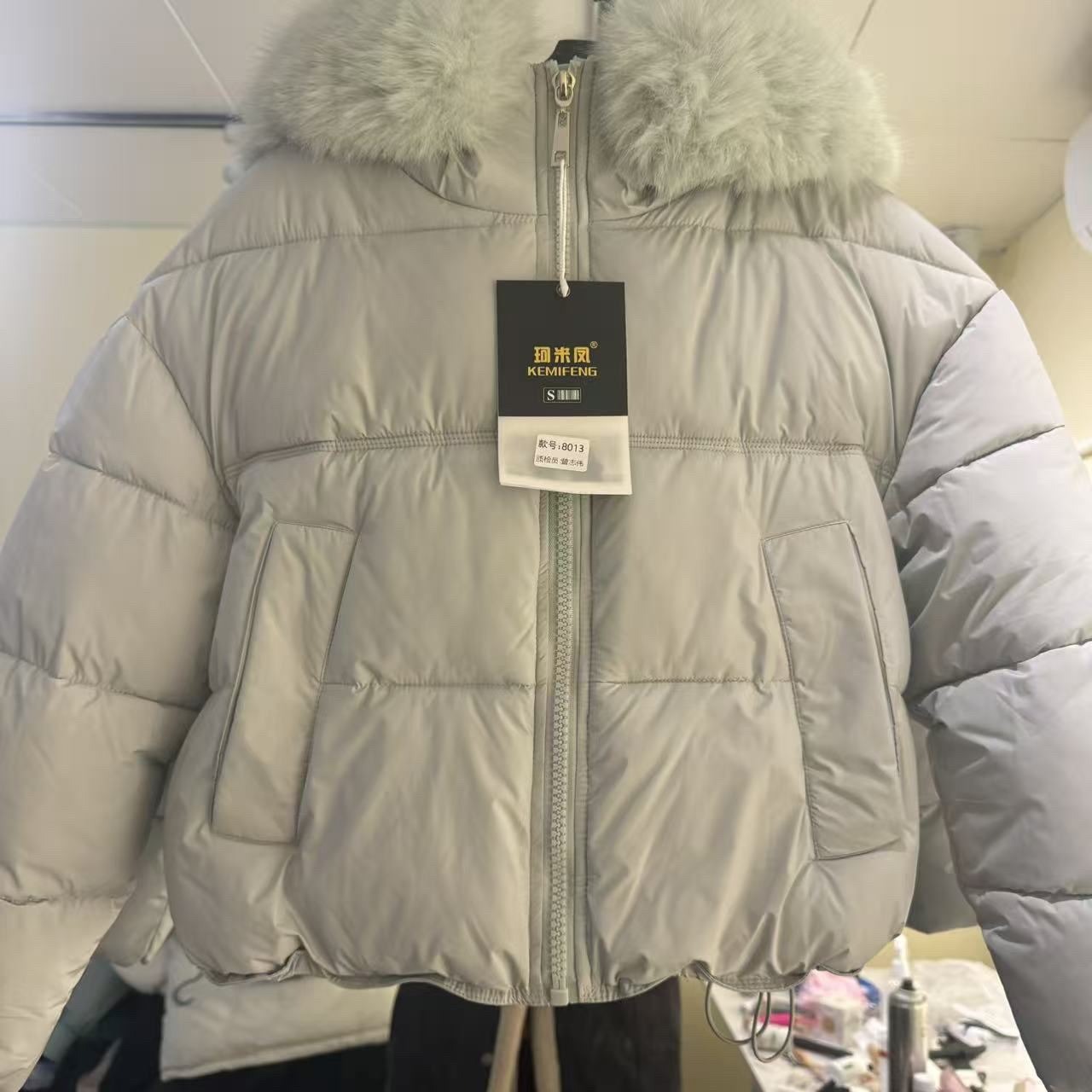 韩版仿羊羔毛翻领加厚宽松短款毛领外套