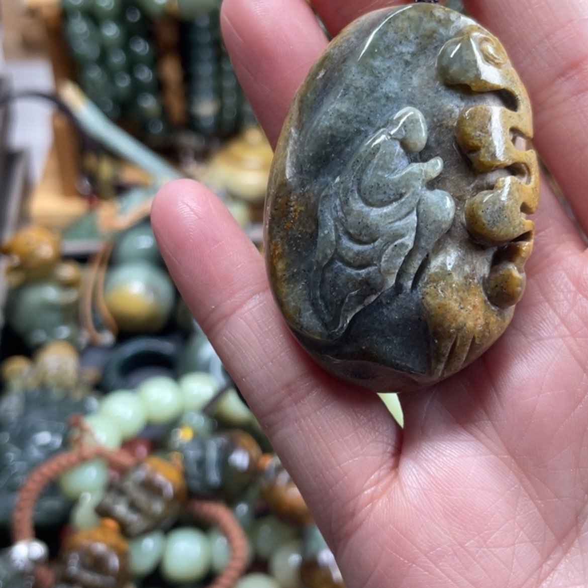 【闪购商品】岫岩河磨玉（透闪石质玉）挂件未镶嵌