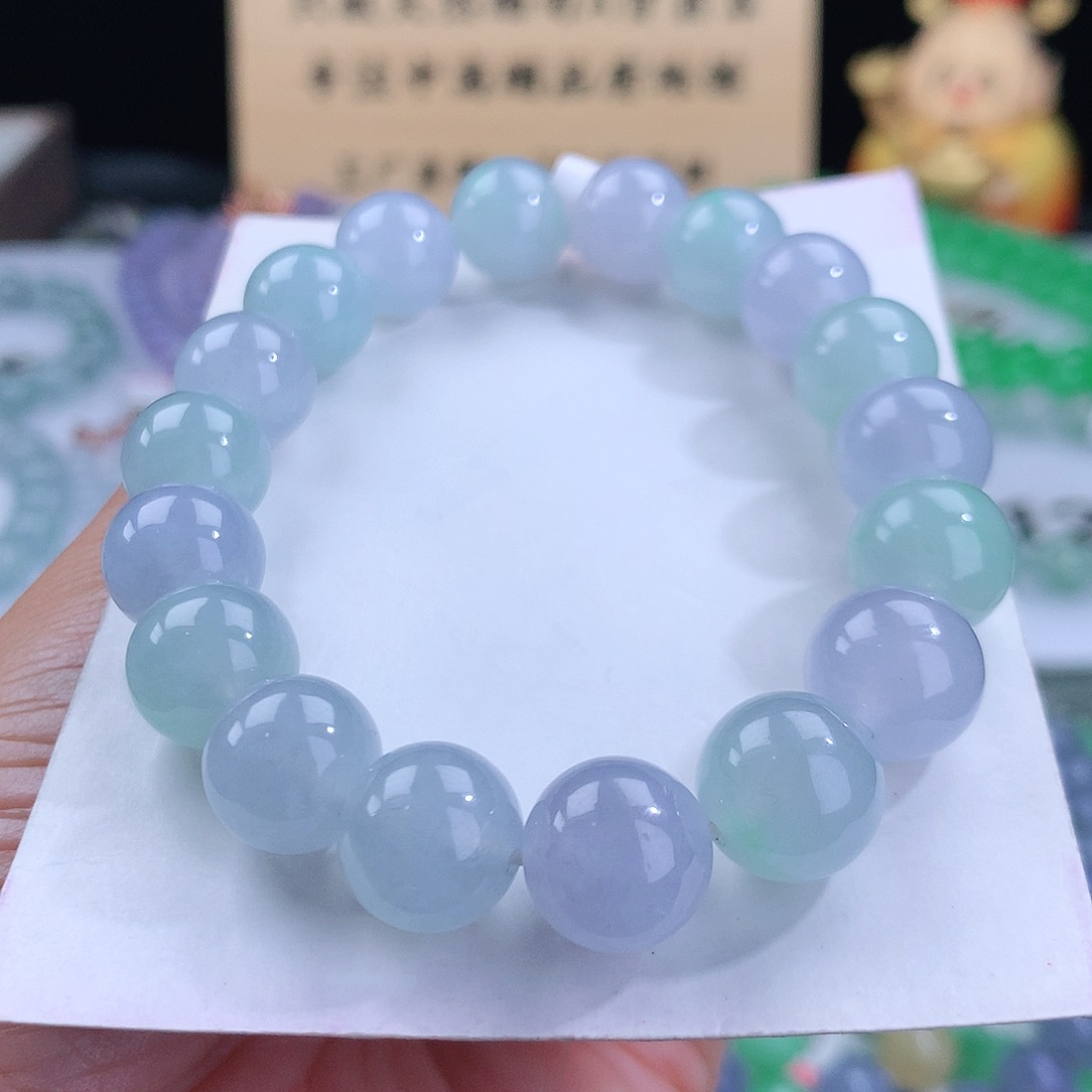 翡翠手链未镶嵌卡11mm