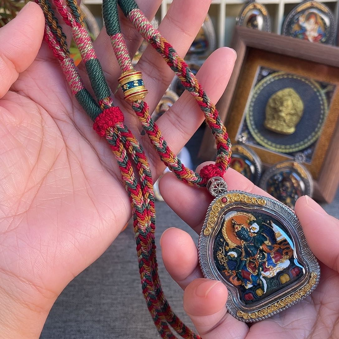 泥塑藏银外壳绿度度擦擦+绑绳