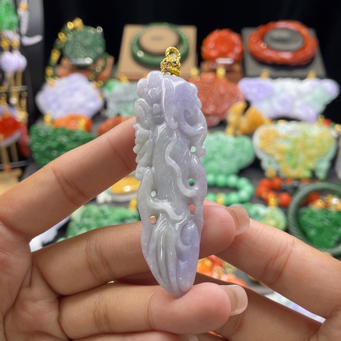 翡翠颈饰未镶嵌代编织