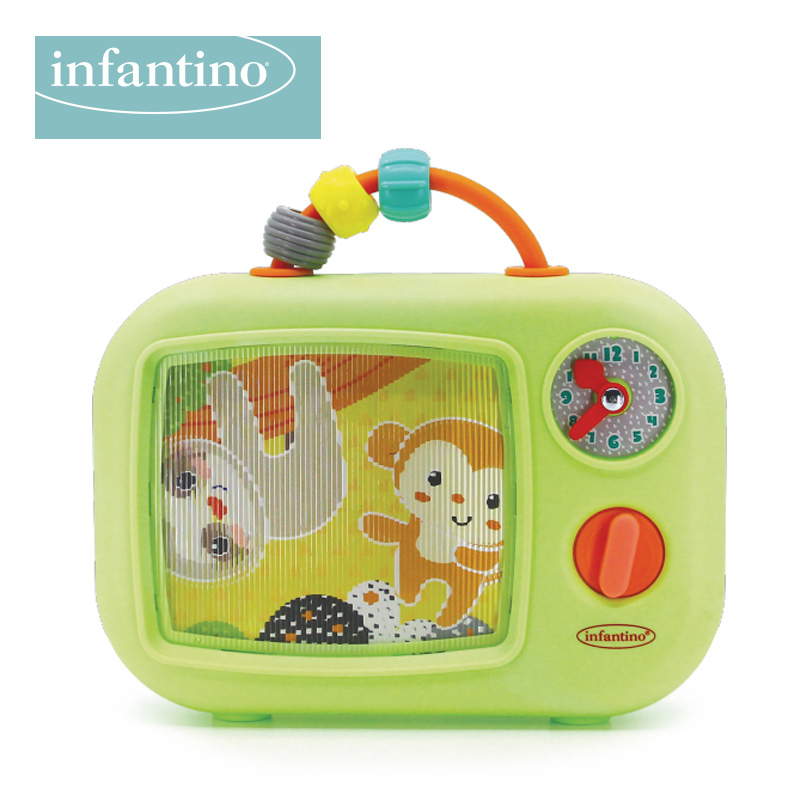 婴蒂诺宝宝安抚音乐发条电视机动态影像听觉视觉感知培养玩具