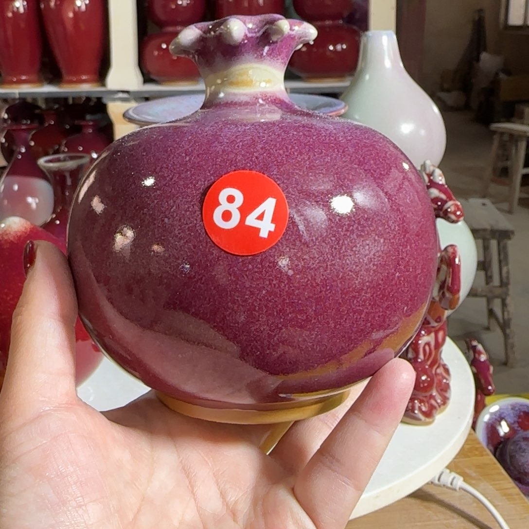 摆件瓷郑家钧窑摆件微