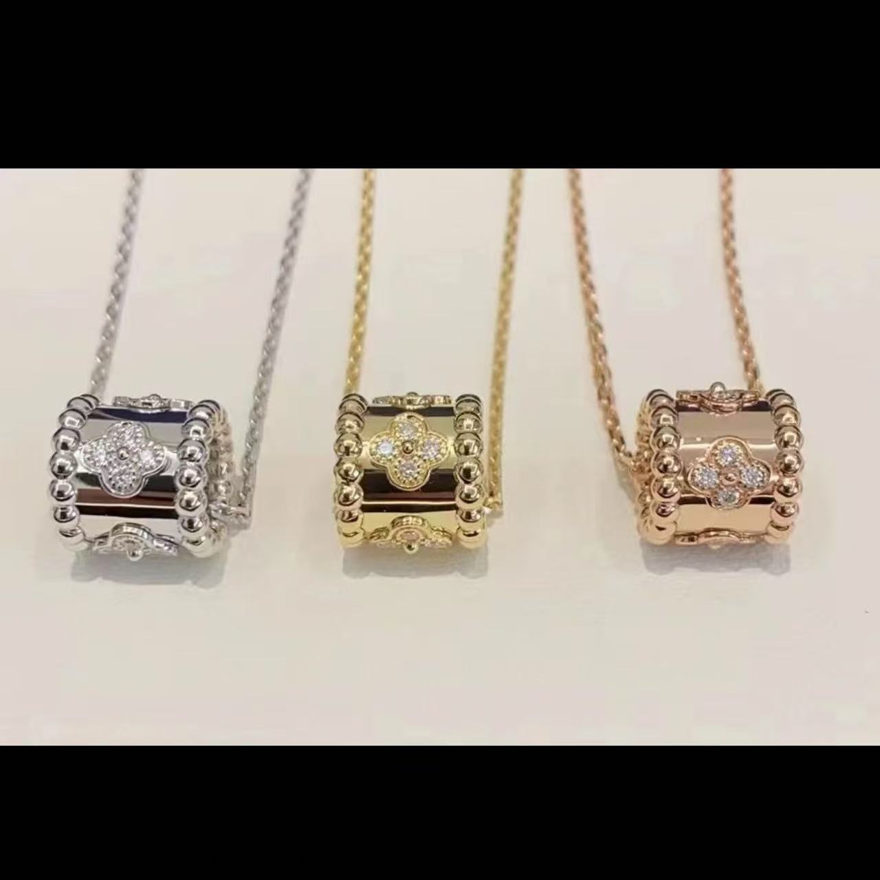 18k金镶嵌天然钻石万花筒路路通套链，多样性发其一GHJ