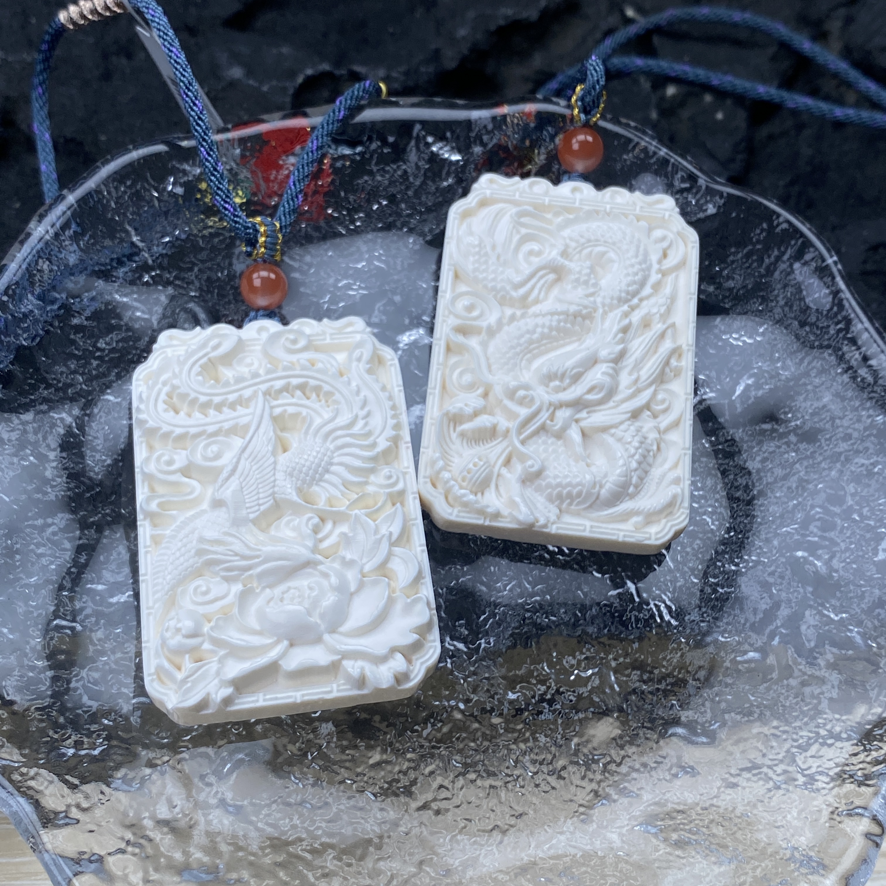 【哈轩文化 公子优选】猛犸象牙对牌（多样性发一件）18149 18147