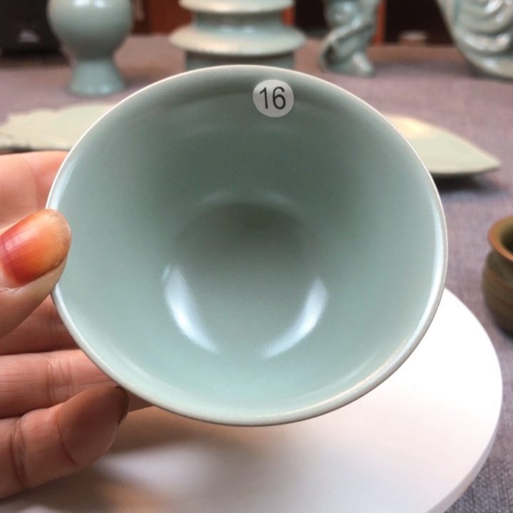 瓷片仿古原矿微微瑕单杯