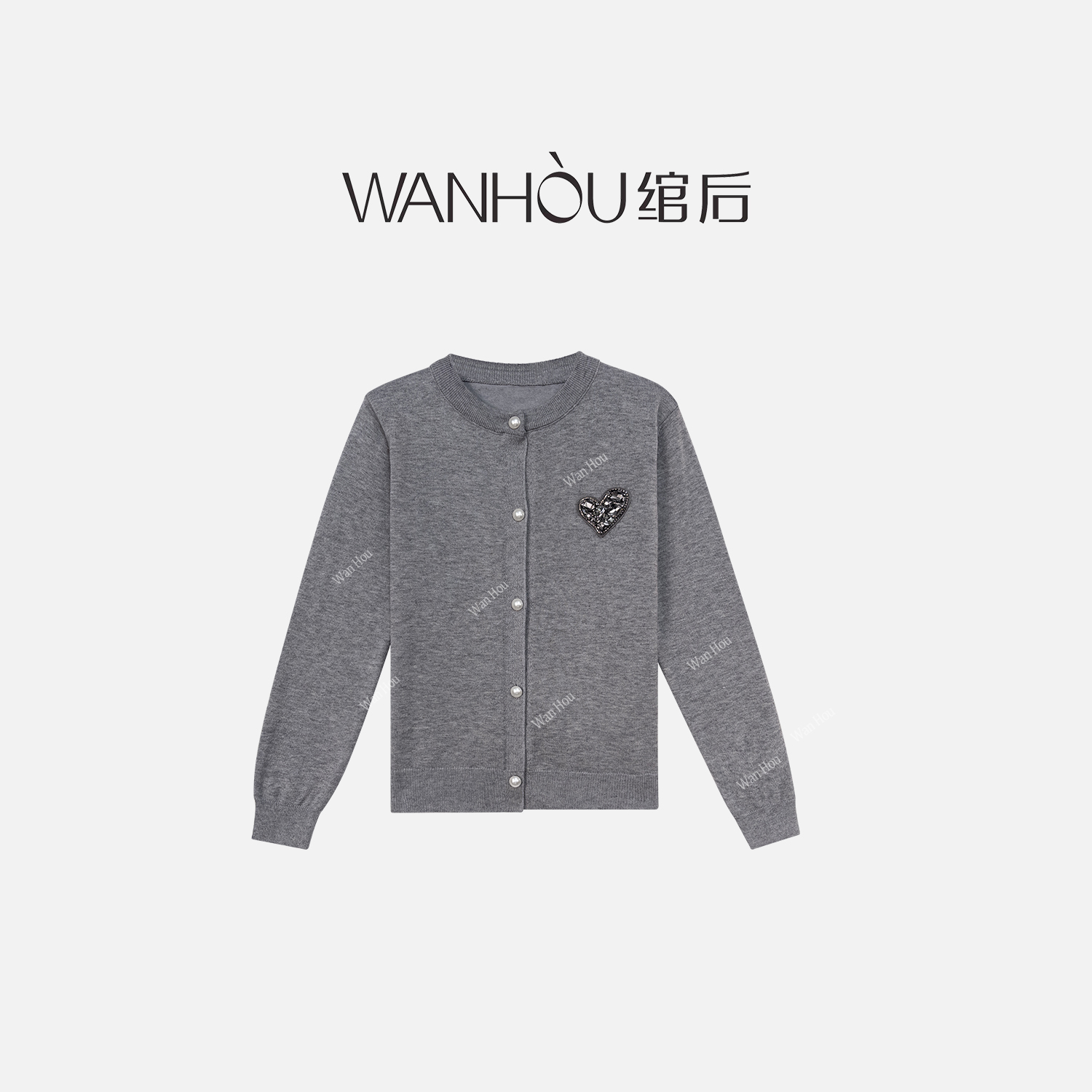 【C3501】#绾后- 秋冬新款时尚休闲针织圆领毛衣外套女 SC