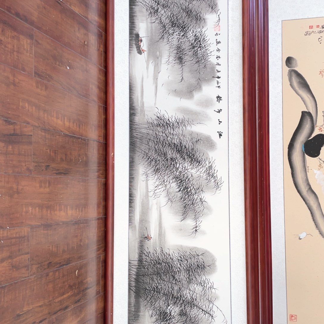 国画带框尺寸48*163厘米