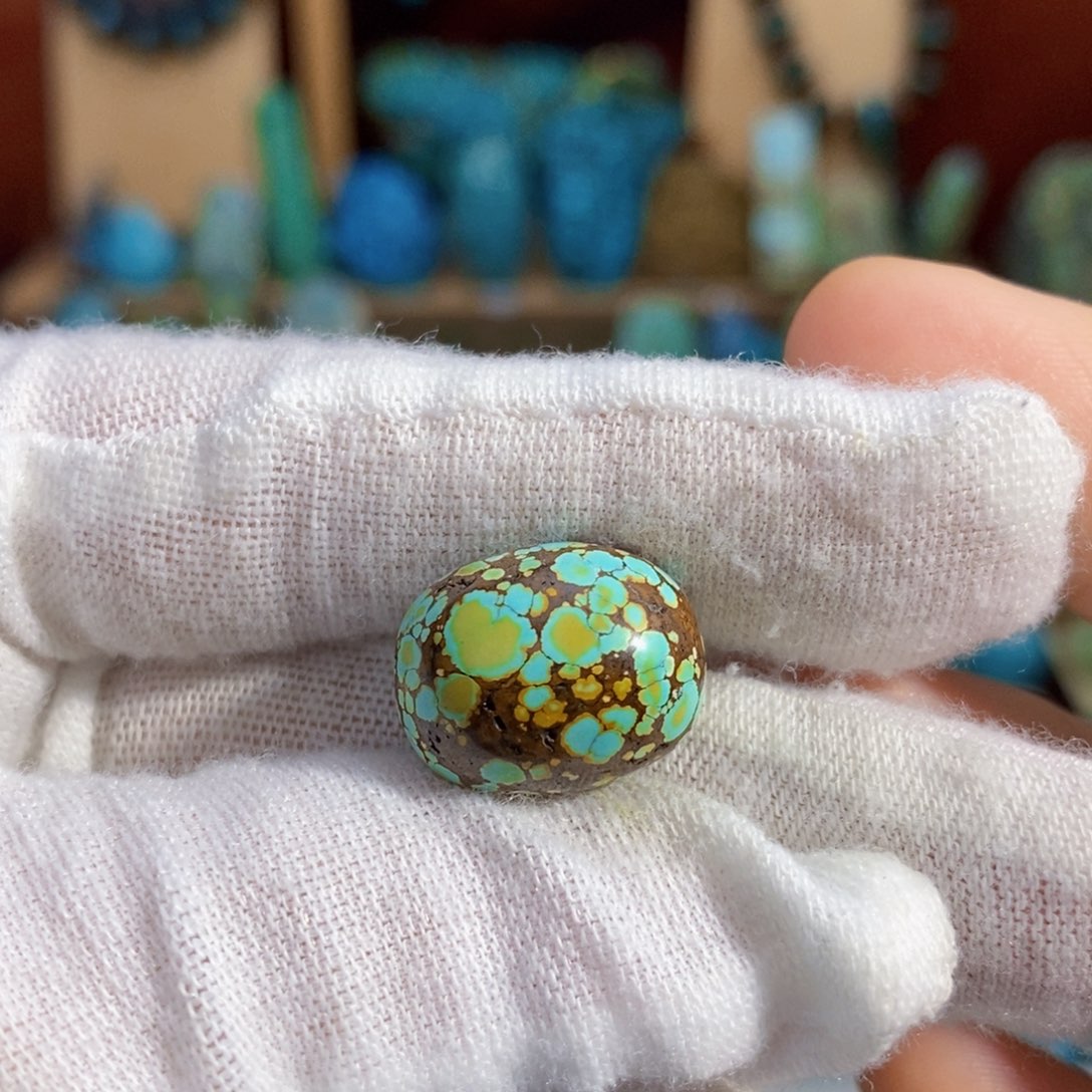 定制绿松石网花枣珠