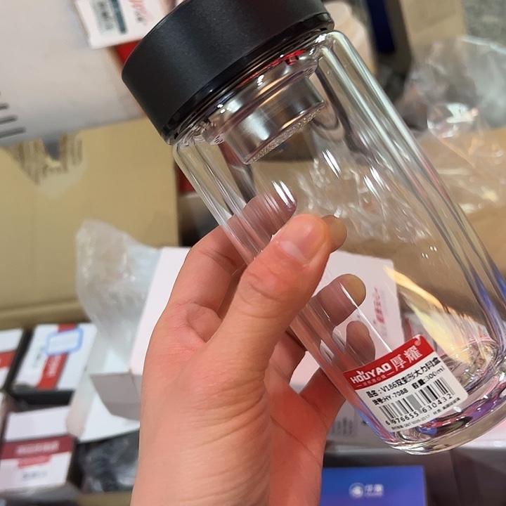 厚耀品牌双层300鹅蛋杯黑大力黑微瑕