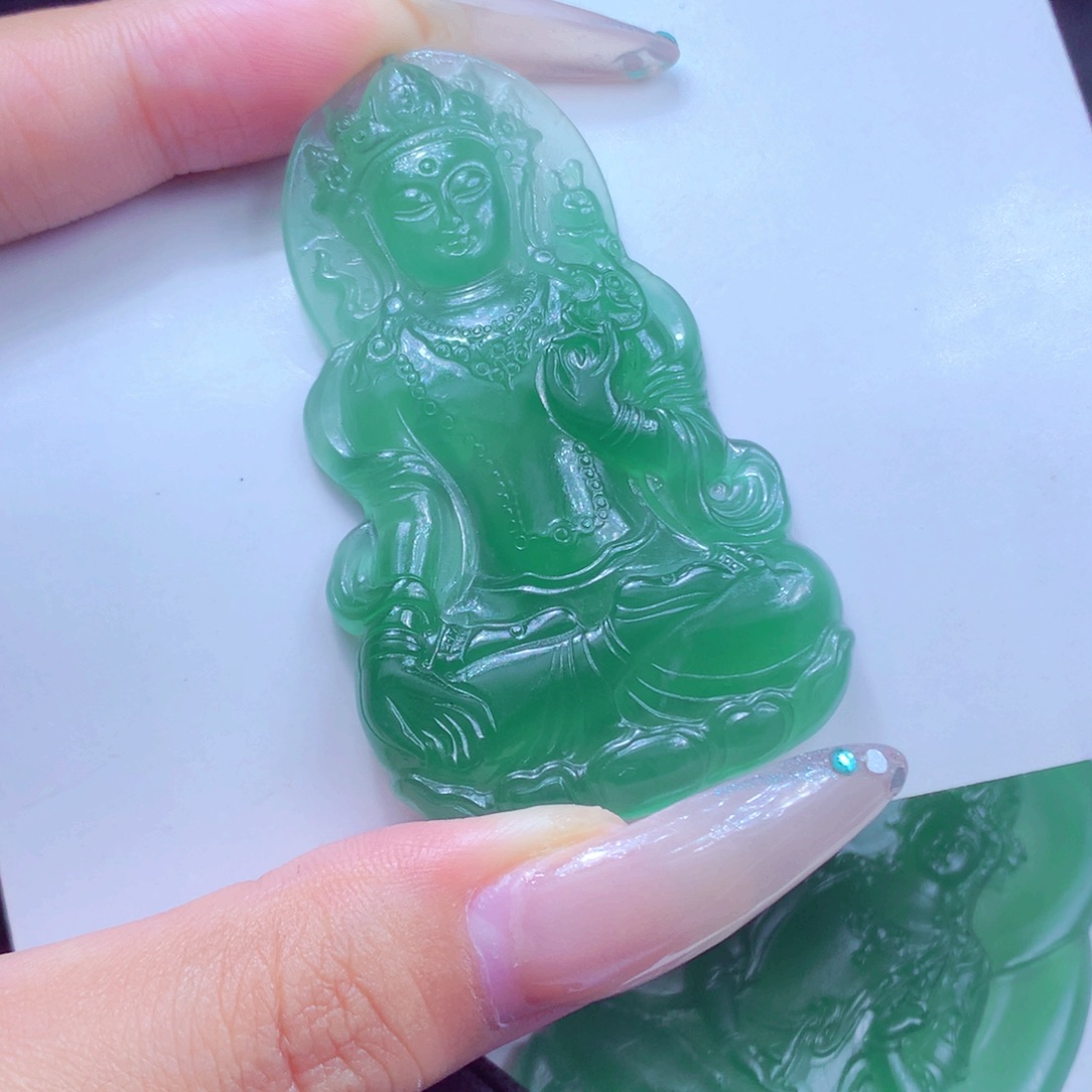 定制翡翠未镶嵌天然缅甸翡翠A货毛货挂件