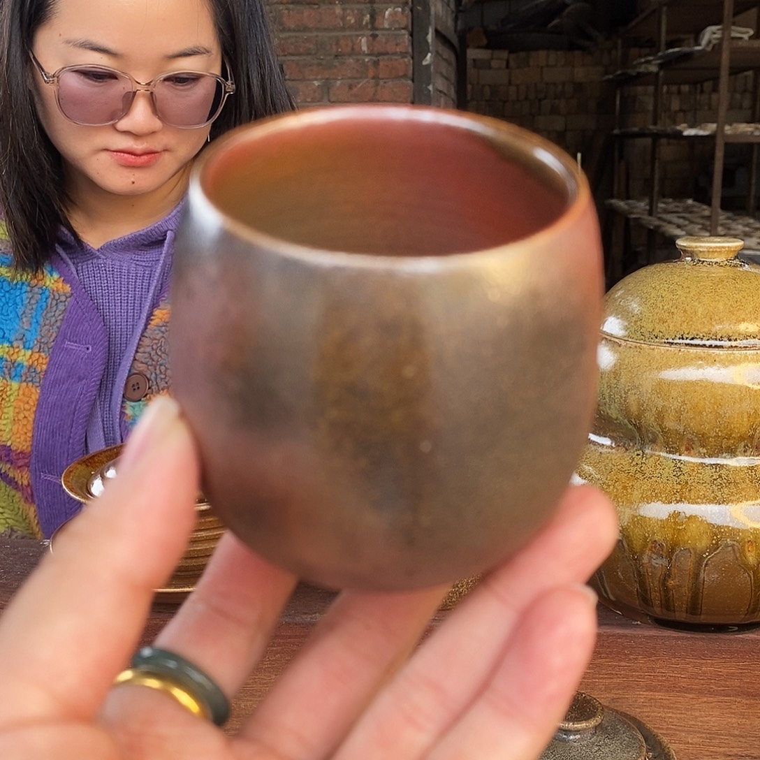 陶紫红龙蛋杯150毫升