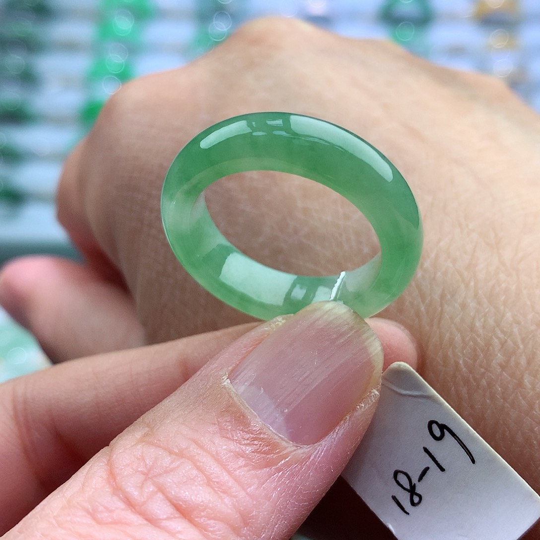 未镶嵌戒指翡翠18-19号