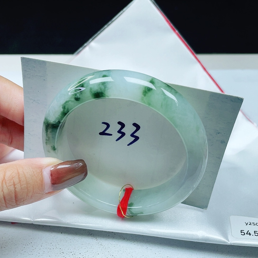 翡翠未镶嵌手镯 正圈54+