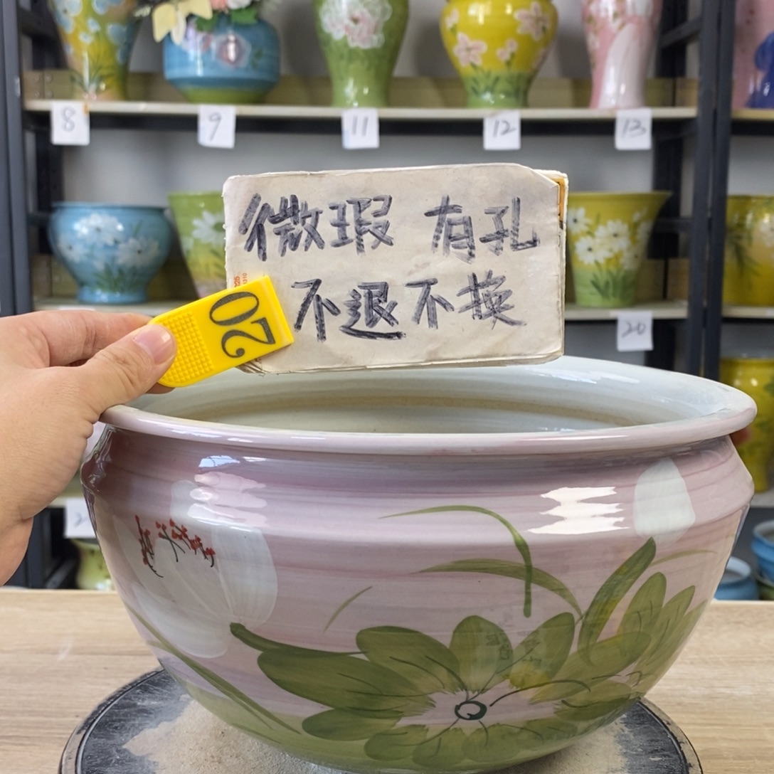 景德镇手工手绘陶瓷花盆