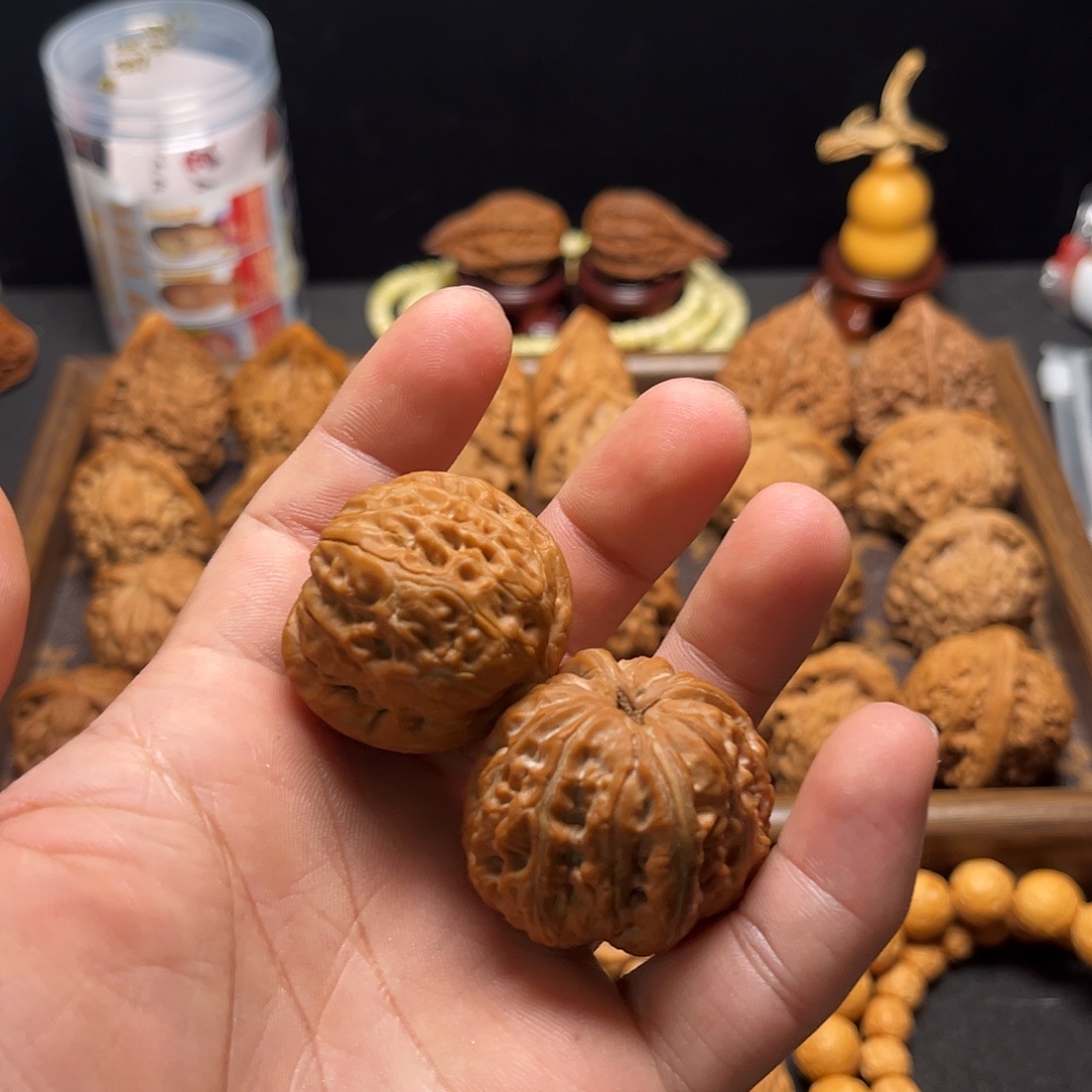 诸***遂核桃手串/手链老树平谷元宝36