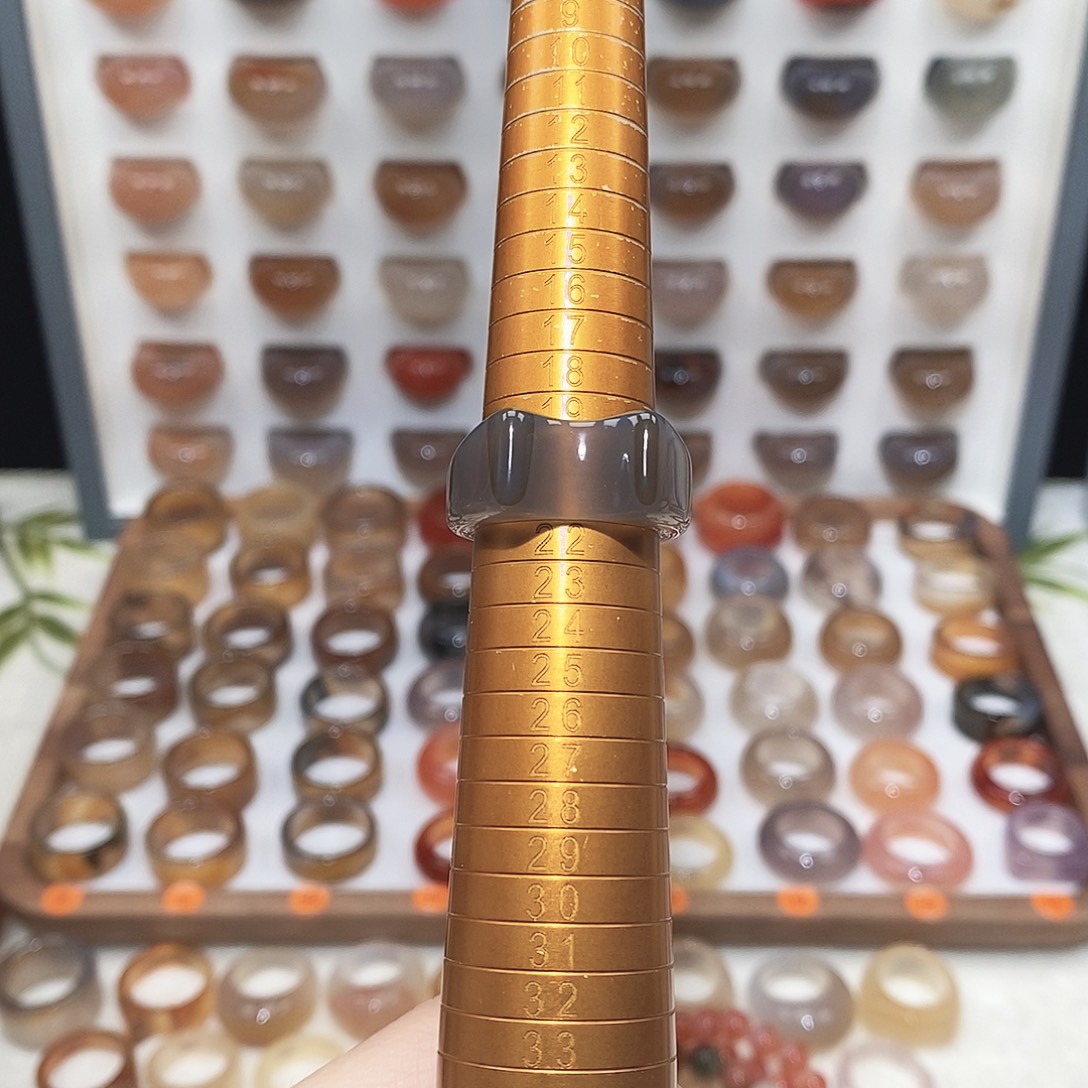 玛瑙/玉髓未镶嵌戒指港21码福利款不退换