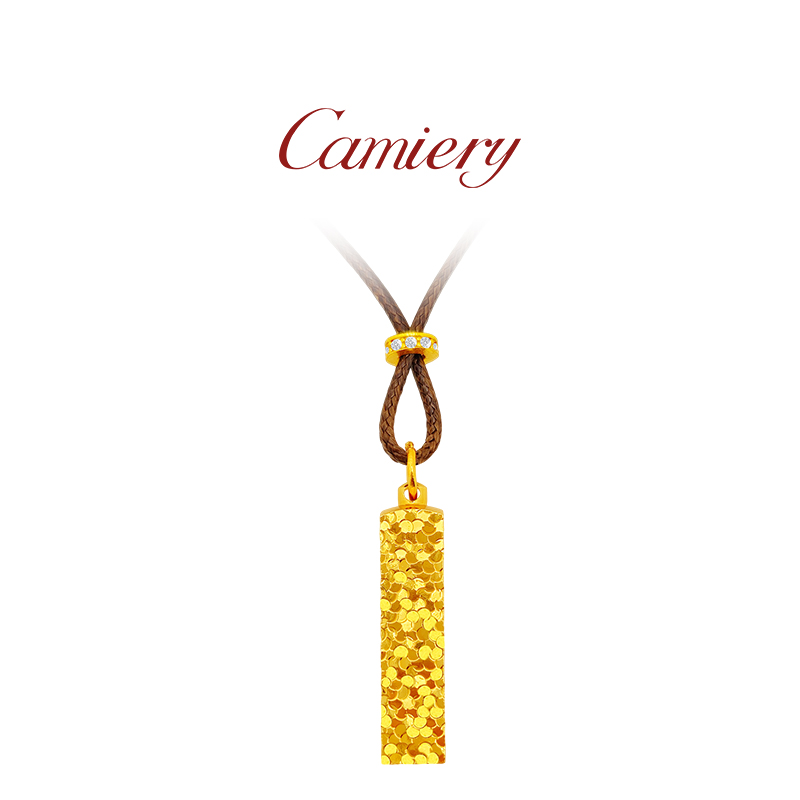 CAMIERY/卡美瑞 新中式碎碎冰四方来财项链DD