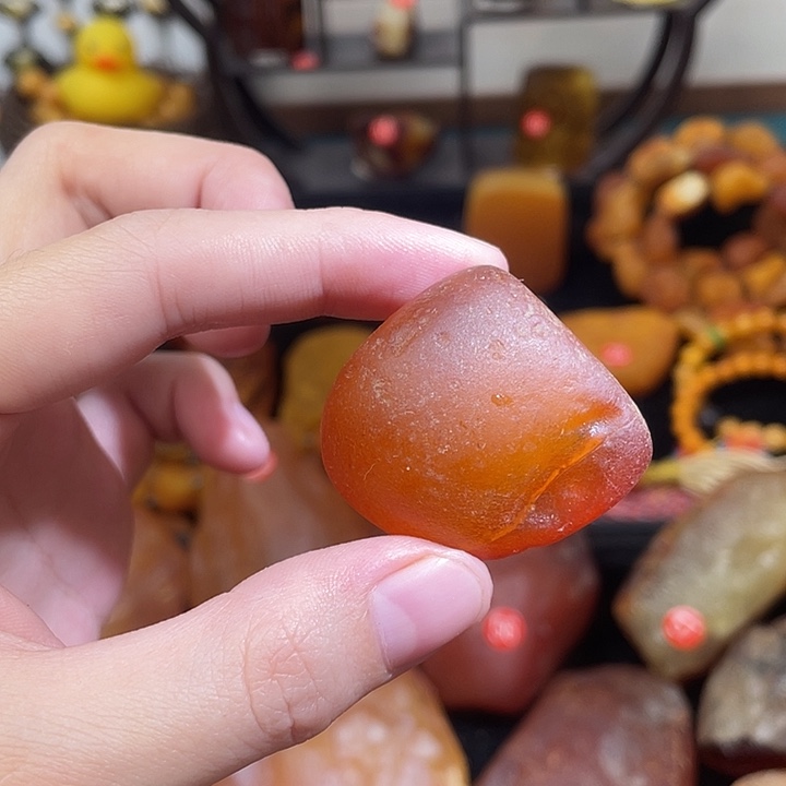 蜜蜡未镶嵌珠宝奇石喜*