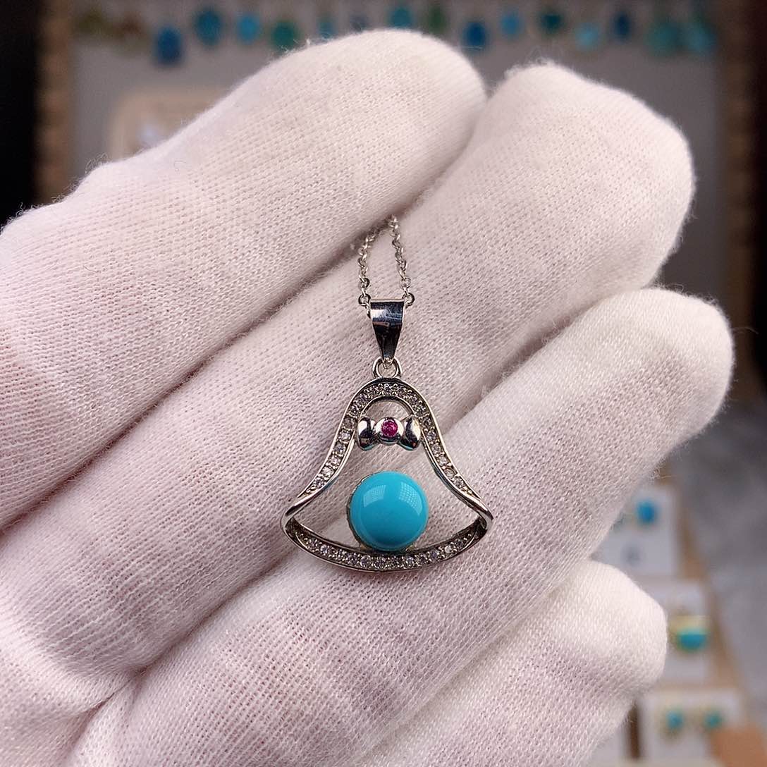 绿松石珠宝奇石银S925镶嵌