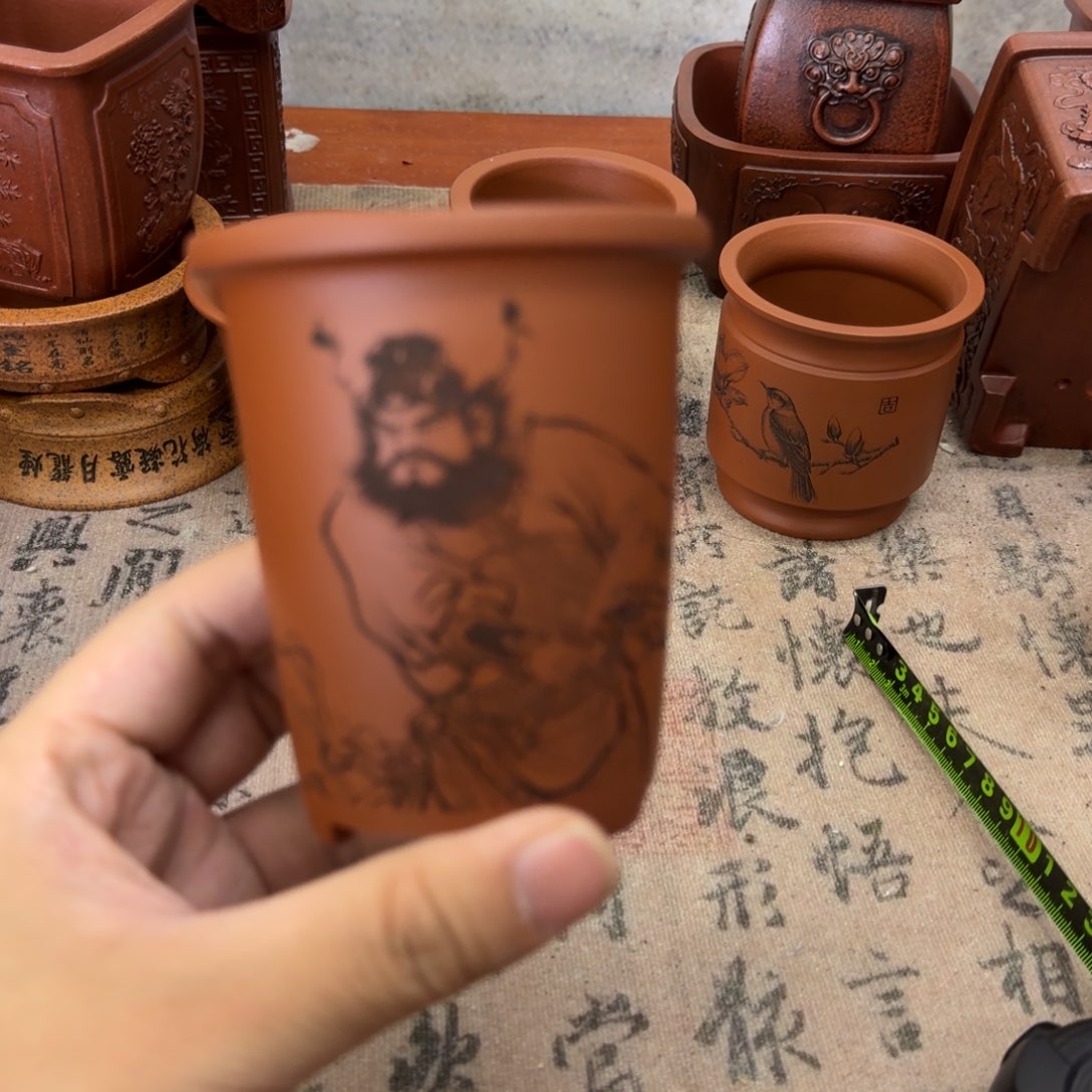 紫砂花盆宜兴紫砂正品6.5x9