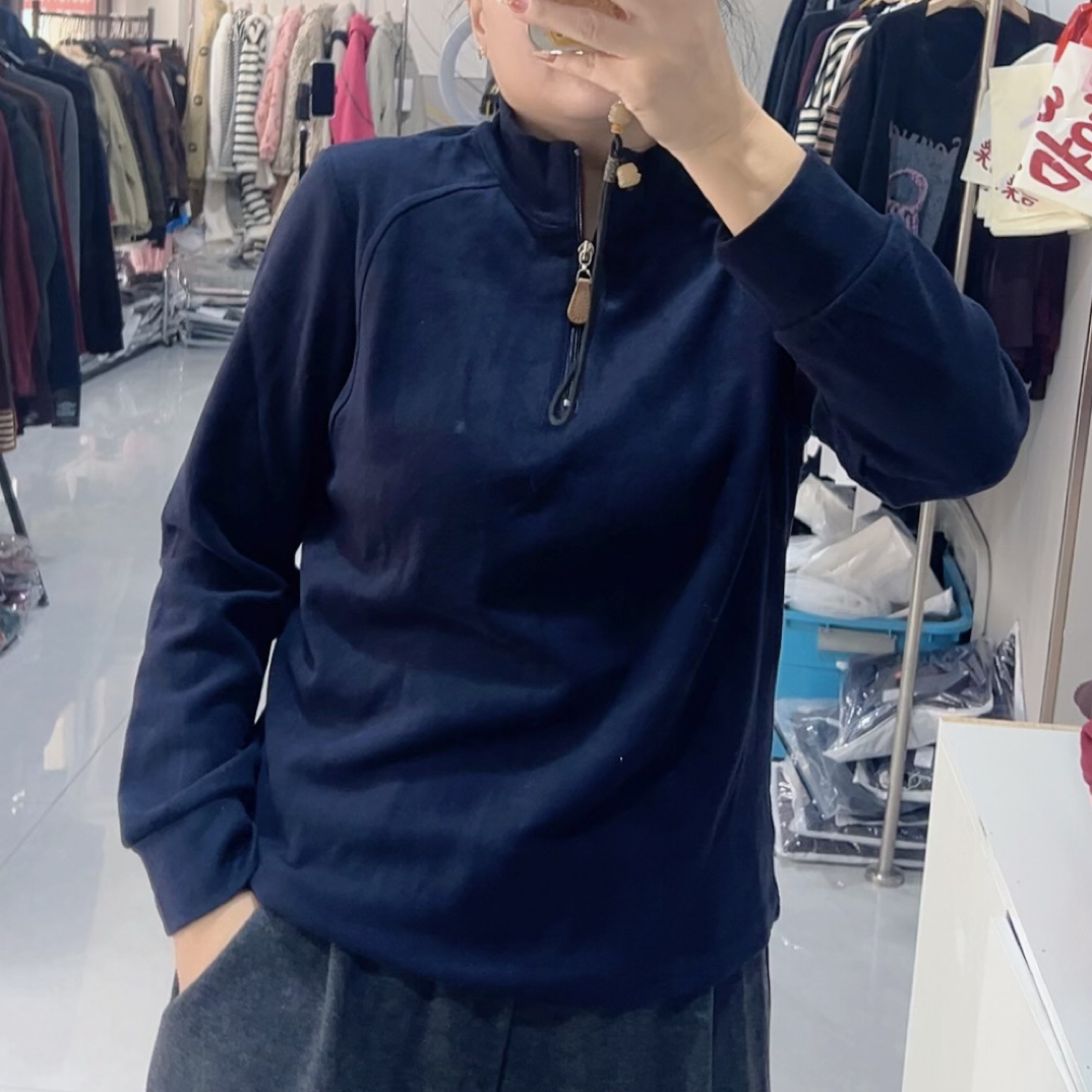 双面德绒网红休闲长袖上衣不起球宽松新款