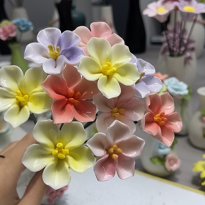 陶瓷纯手工捏花设计
