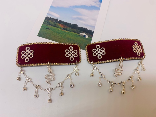 发夹原创设计民族风仙女风森系红色复古时尚头饰夹子边夹发卡