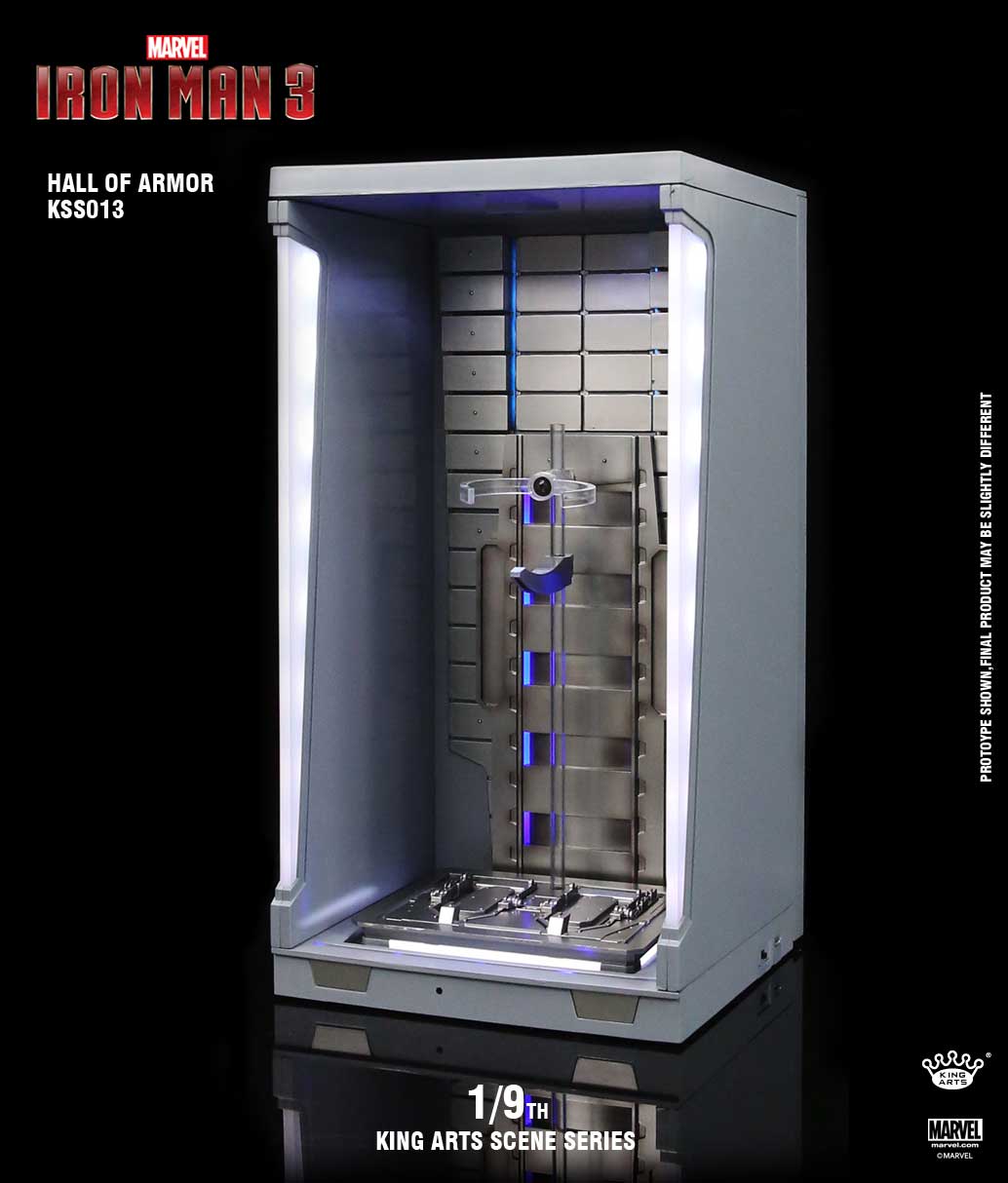 KingArts香港正版漫威1/9钢铁侠专用格纳库场景展示盒不含手办