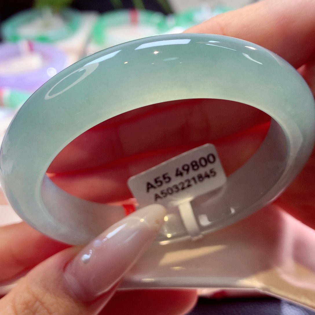 未镶嵌手镯翡翠正圈6号66