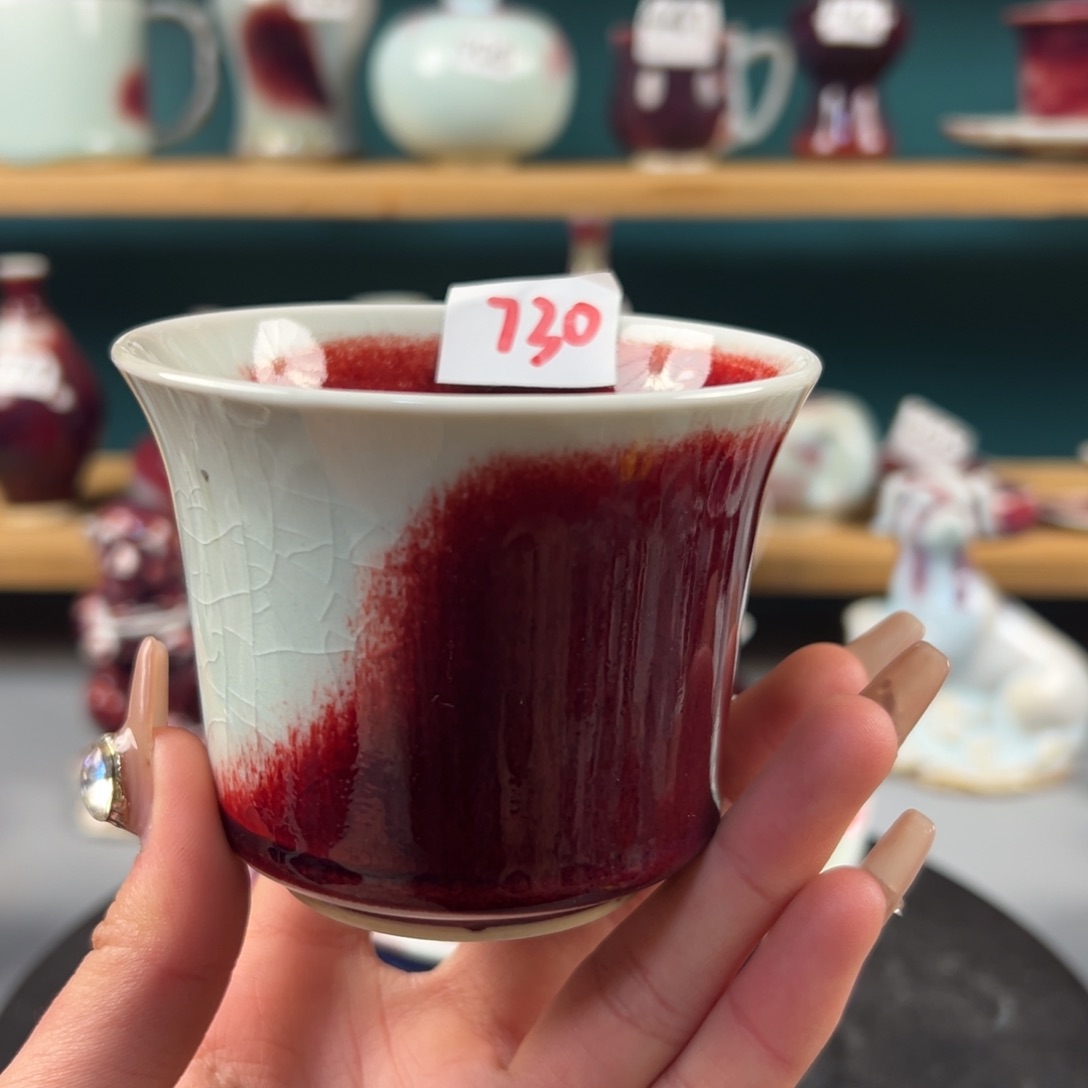 瓷片微瑕主人杯纯手工