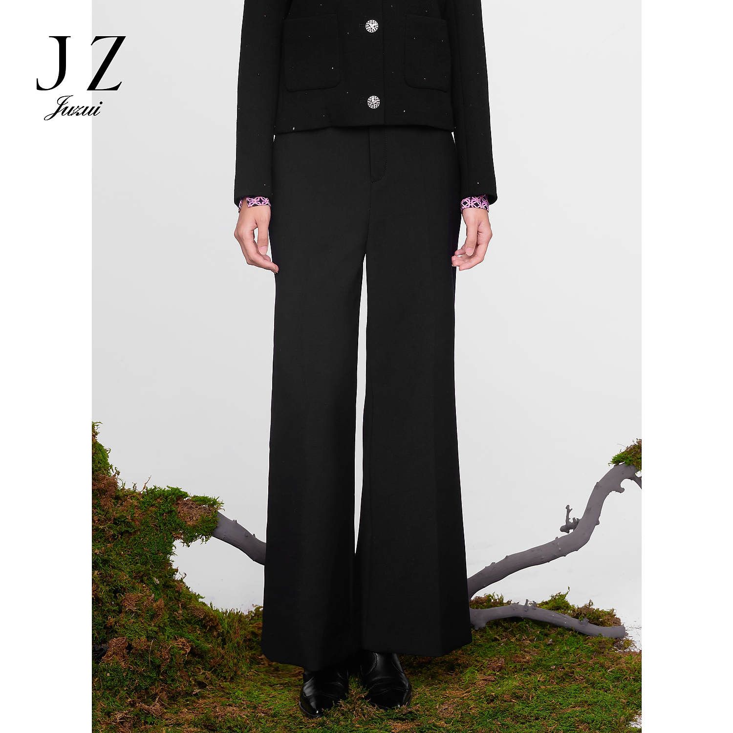 JZ玖姿商场同款简约百搭修身人鱼裤子女2023冬季新款JWDD11010