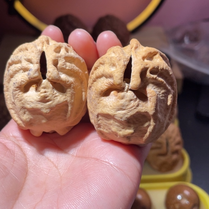 桃核把件鬼脸乾坤核
