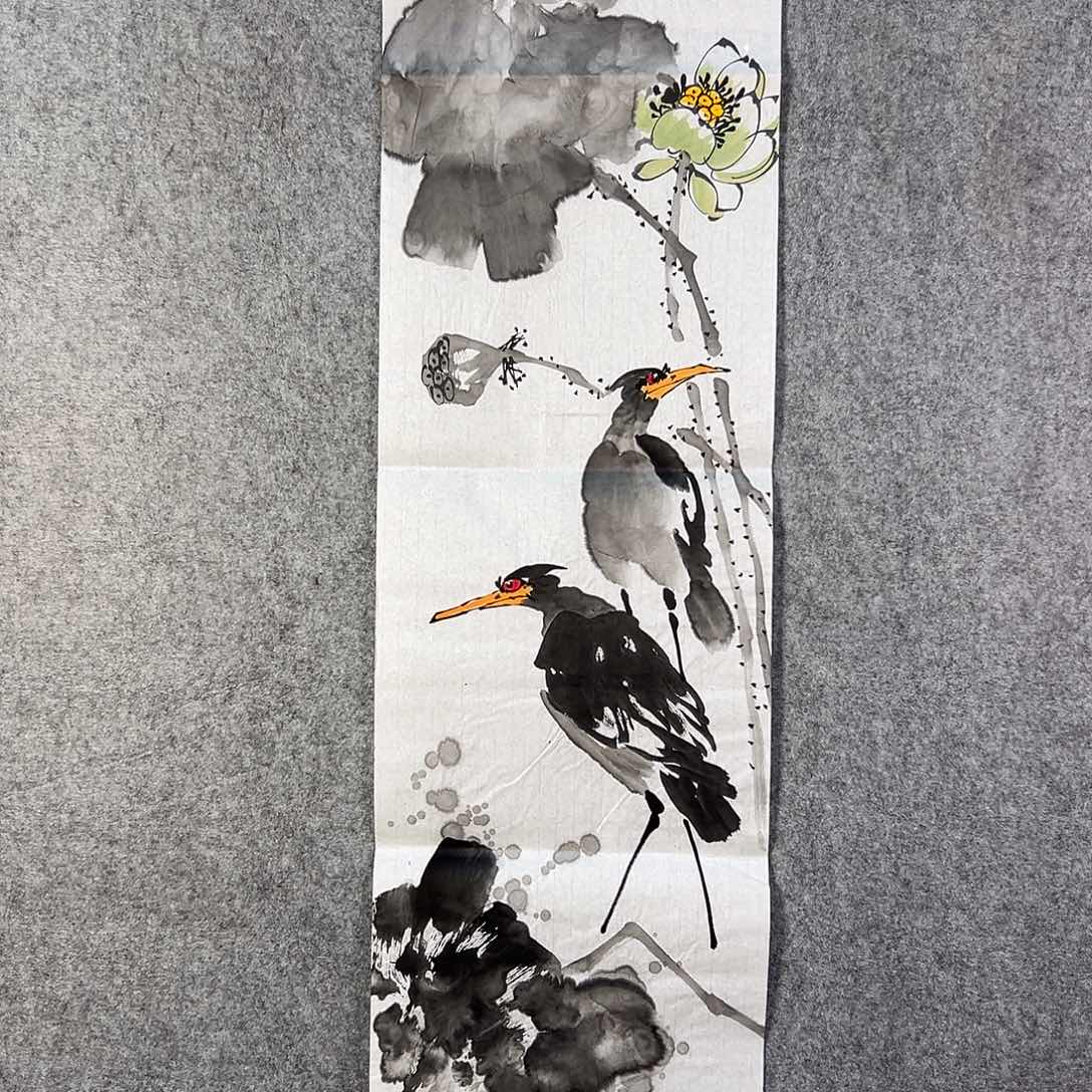 国画373 花鸟在此处飞翔也不太