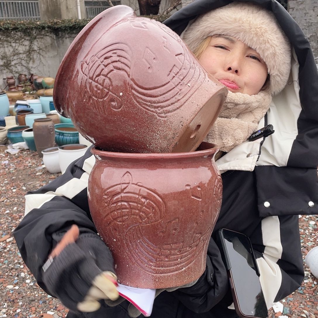 红陶王嫂花盆0201-483