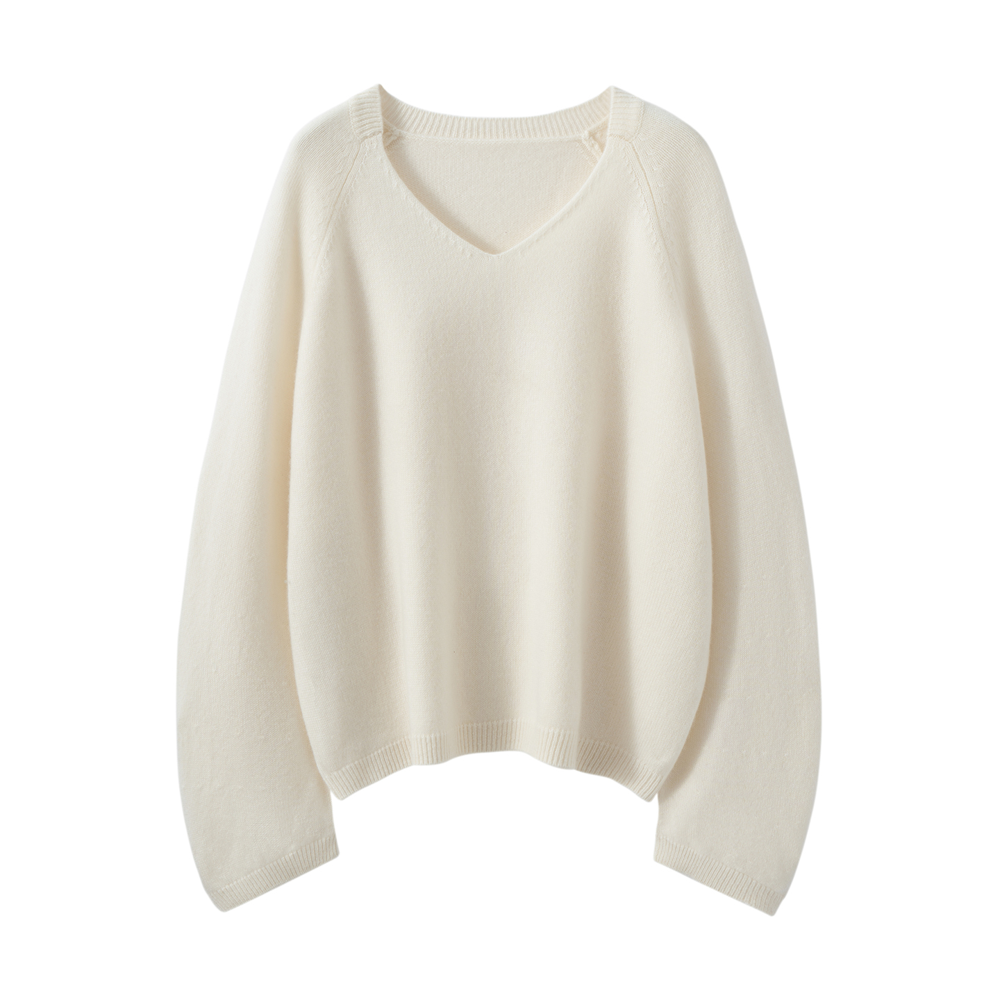 25新款100%山羊绒女款弯刀袖V领百搭秋冬女装毛衣针织衫时尚宽松