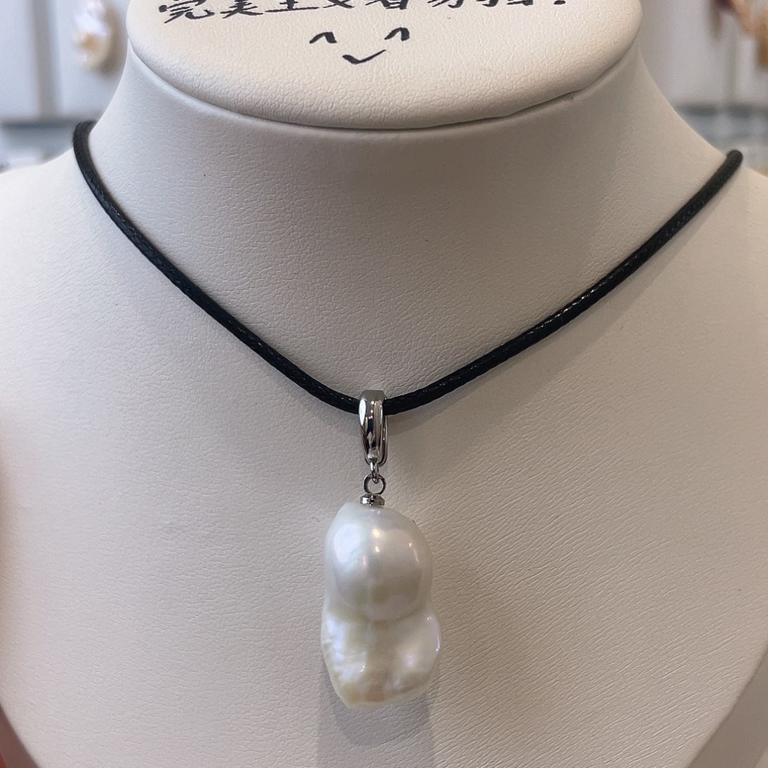 淡水珍珠天然珍珠巴洛克银S925镶嵌