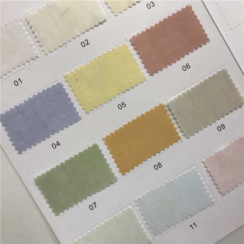 天丝棉麻砂洗棉布梭织面料18个色现货供应厂家直销时尚面料86271