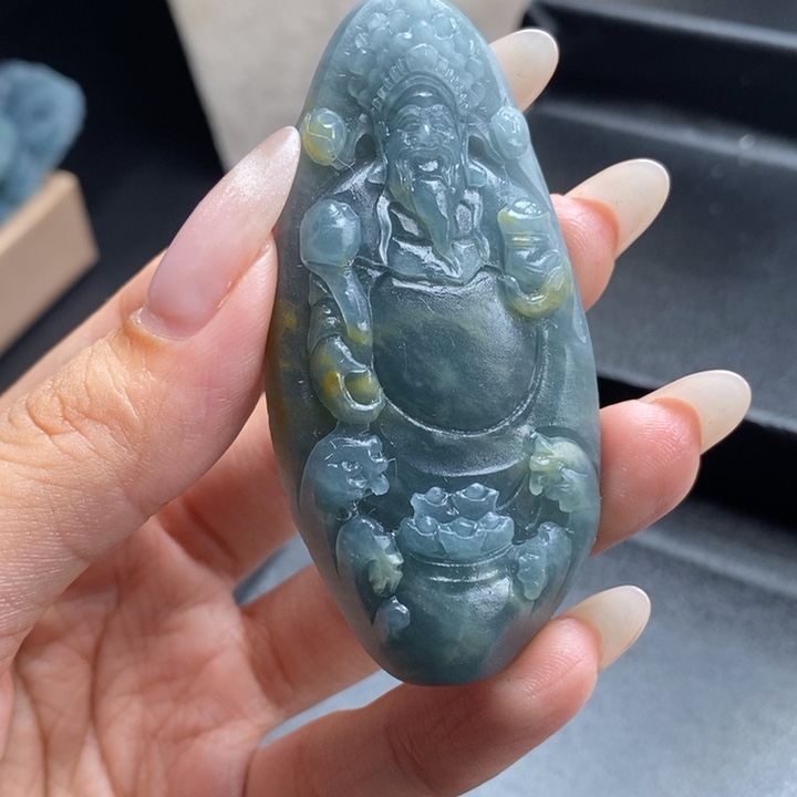 定制翡翠未镶嵌财神