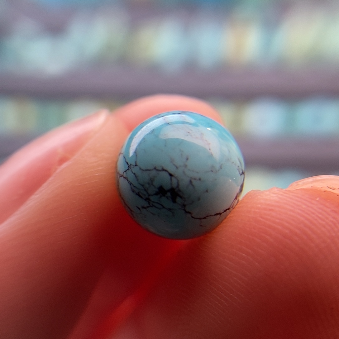 绿松石未镶嵌网花圆珠9.3mm