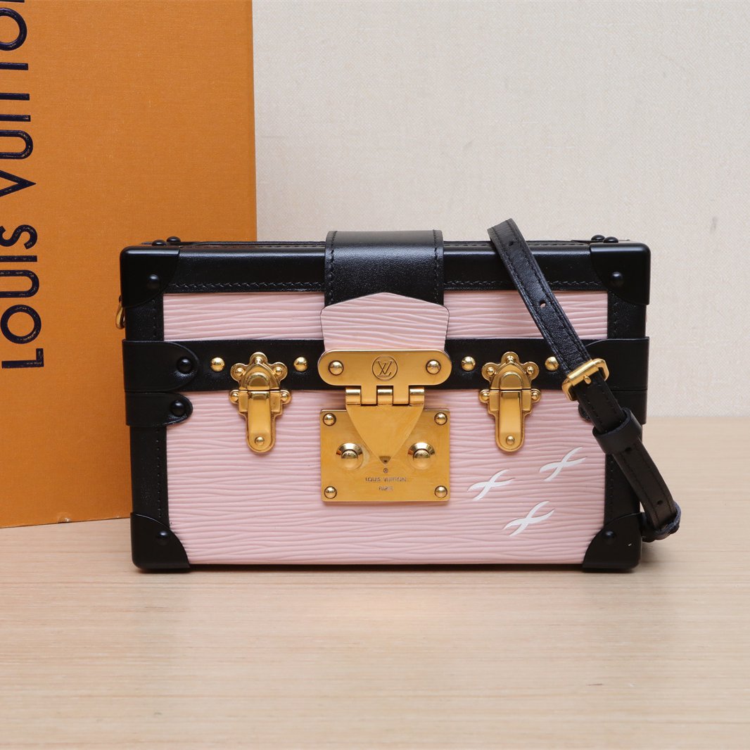 95新 LouisVuitton/路易威登 小花双双 月光宝盒 粉色 2016