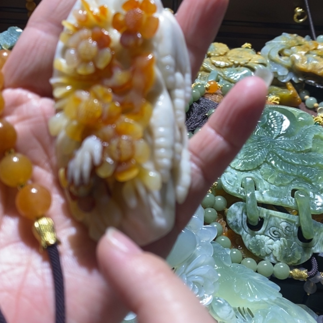 【闪购商品】岫玉毛衣链未镶嵌